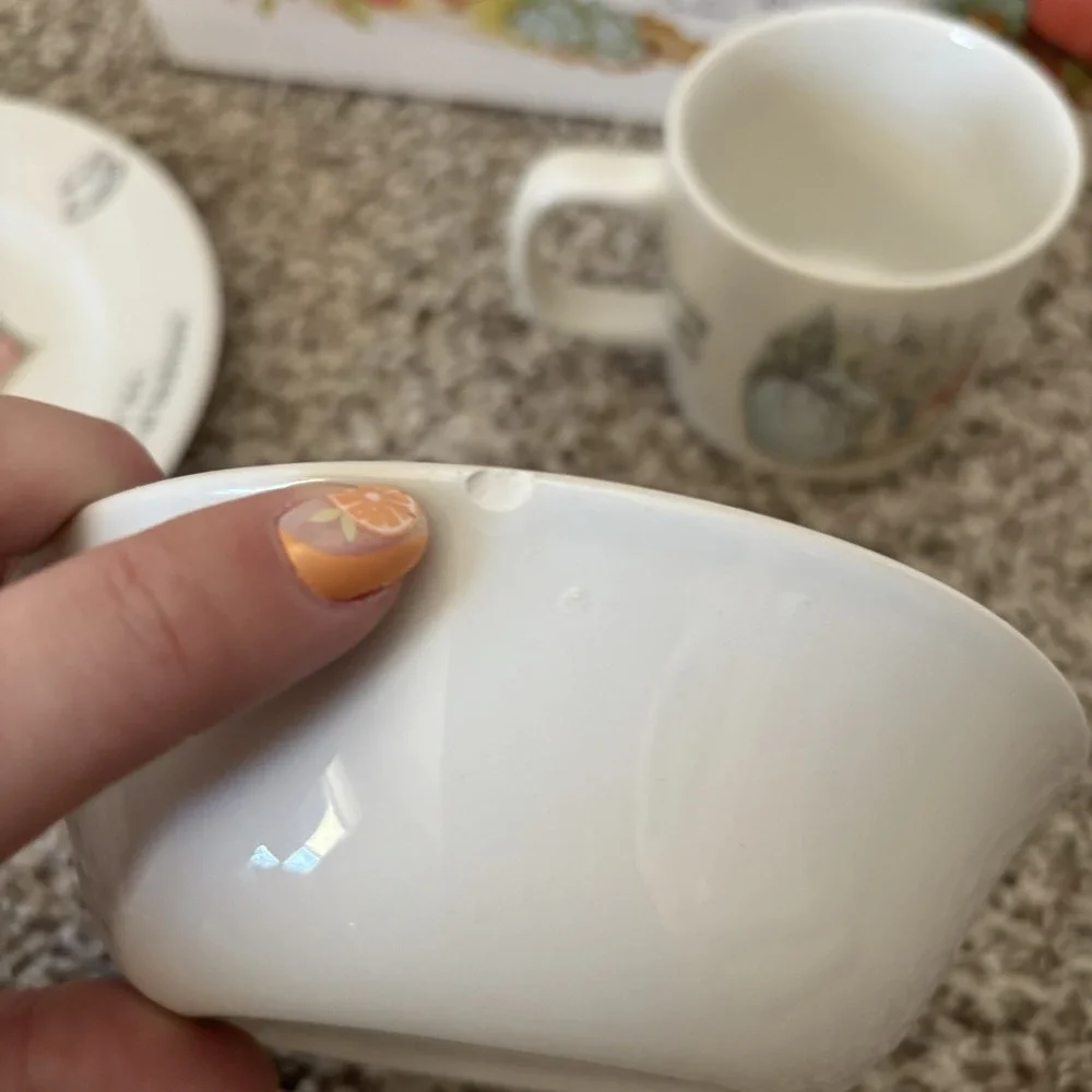 Vintage Wedgwood Peter Rabbit Nursery Set in Box – Beatrix Potter Plate Bowl Mug